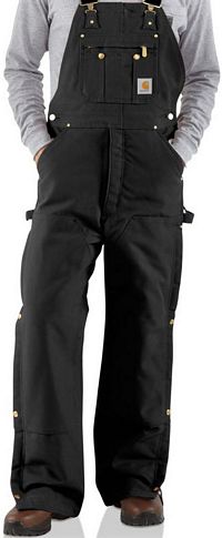Bib Overall / Quilt Lined Carhartt Duck Zip-to-Thigh (R41)